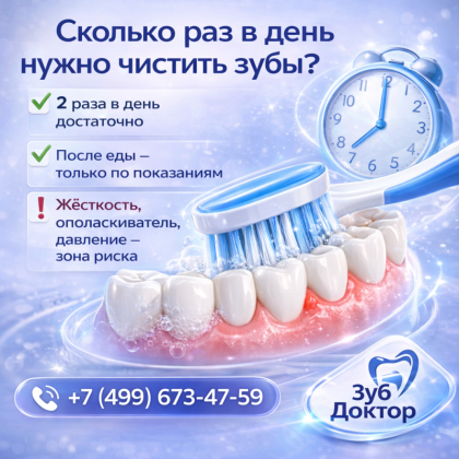 Сколько раз чистить зубы