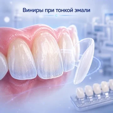 Виниры при тонкой эмали