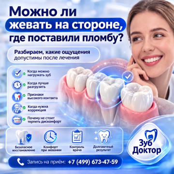Жевать после пломбы