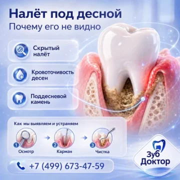Налёт под десной: почему его не видно
