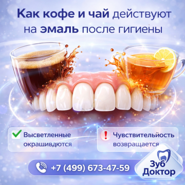 Кофе и чай после чистки зубов
