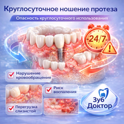 Съёмные протезы ночью