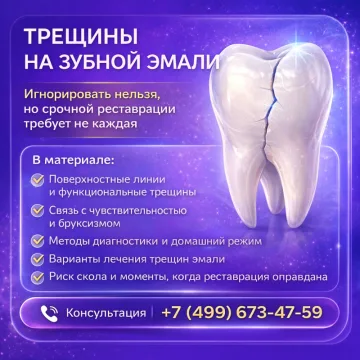 Трещины на зубной эмали