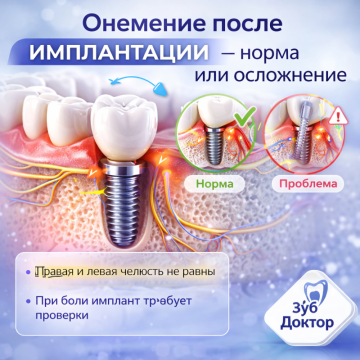 Онемение после имплантации