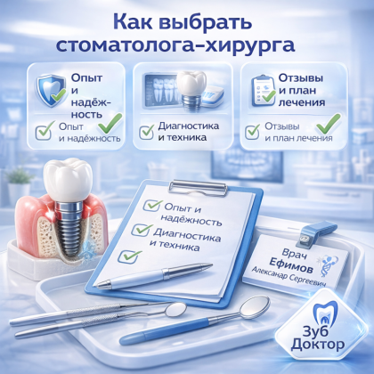 Выбрать стоматологического хирурга