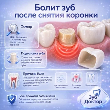 Зуб болит после снятия коронки: что проверяют