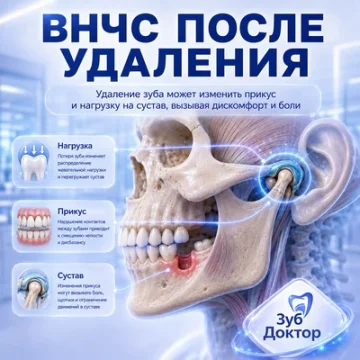 ВНЧС после удаления зуба: почему меняется нагрузка