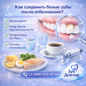 После отбеливания зубов