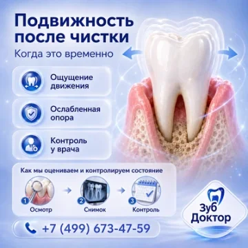 Подвижность после чистки дёсен: когда это временно