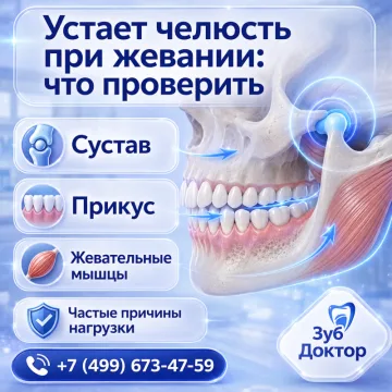 Устает челюсть при жевании: что проверить