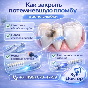 Потемнела пломба