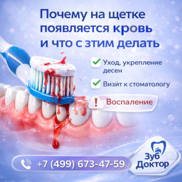 Кровь на щетке