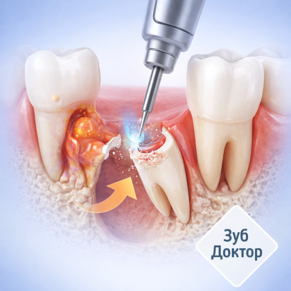 Резекция верхушки корня зуба