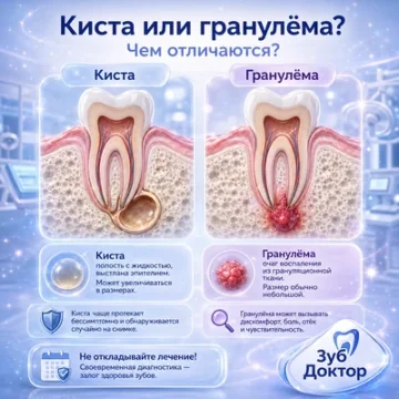 Киста зуба или гранулёма: чем отличаются диагнозы