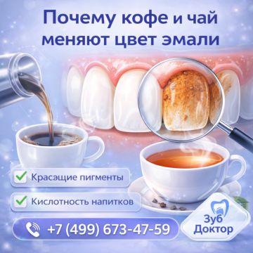 Кофе чай и цвет эмали