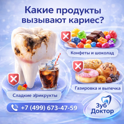 Какие продукты вредят зубам