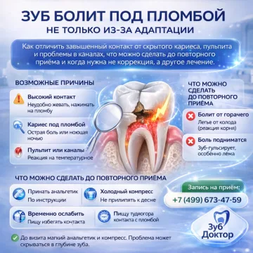 Зуб болит под пломбой