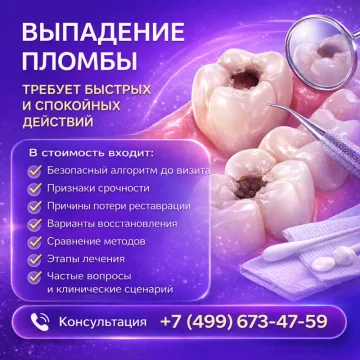 Выпадение пломбы