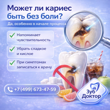 Кариес без боли