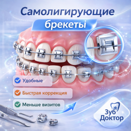 Самолигирующие брекеты