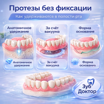 Съёмный протез без фиксации
