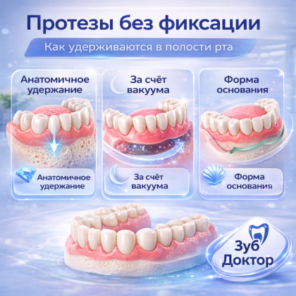 Съёмный протез без фиксации