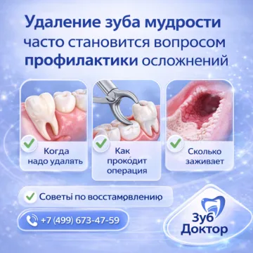 Этапы удаления зуба мудрости