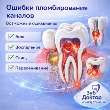 Ошибки пломбировки каналов
