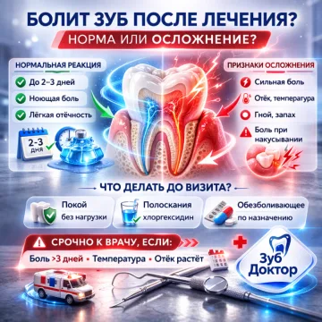 Боль после лечения зуба