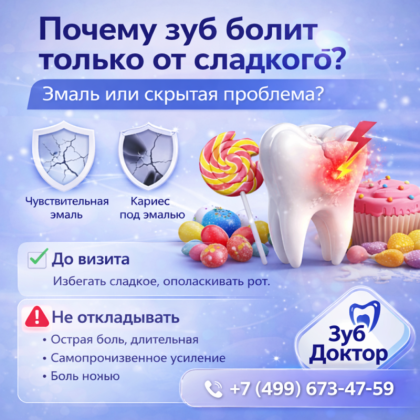 Почему зуб болит от сладкого