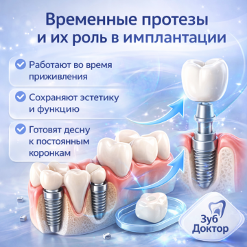 Временные протезы после имплантов
