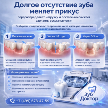 Долго хожу без зуба