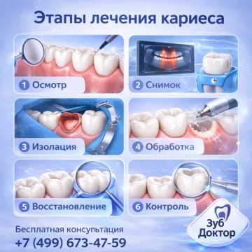 Этапы лечения кариеса