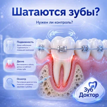 Зубы шатаются с брекетами: когда это нормально
