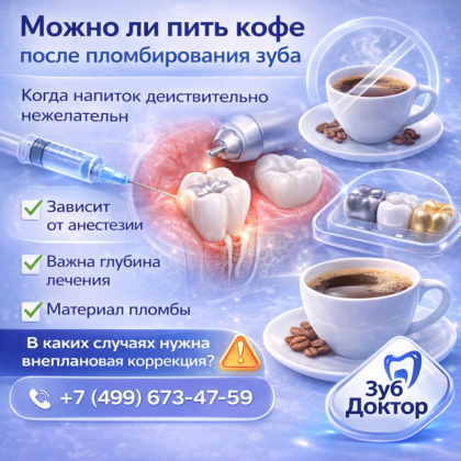 Кофе после пломбы