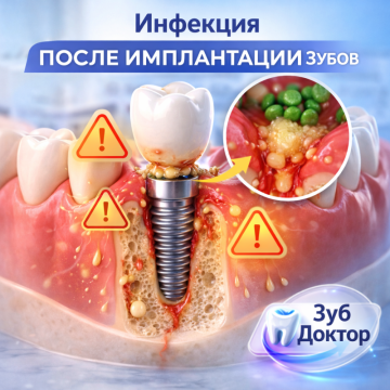 Инфекция после имплантации зубов