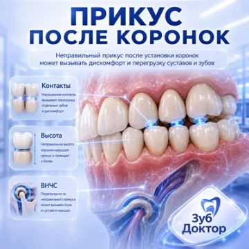 Прикус после коронок: почему меняется смыкание