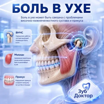 Боль в ухе и ВНЧС: когда причина в суставе
