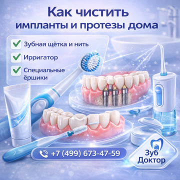 Как чистить импланты и протезы дома