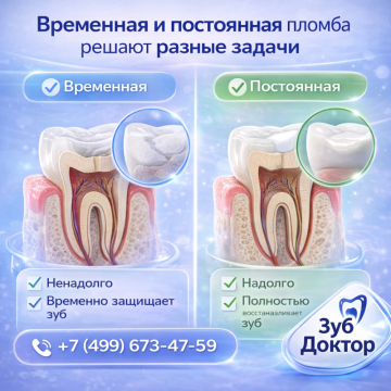 Временная и постоянная пломба