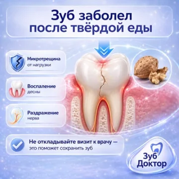 Зуб заболел после твёрдой еды: что могло случиться