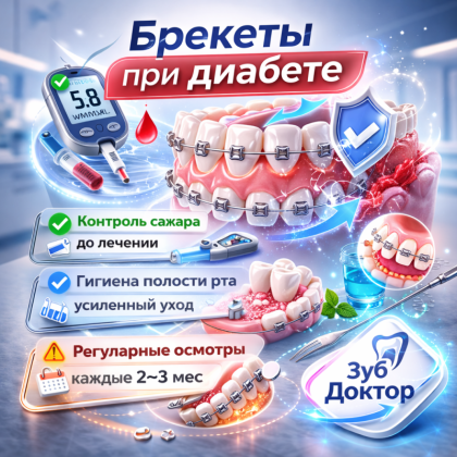 Диабет и брекеты