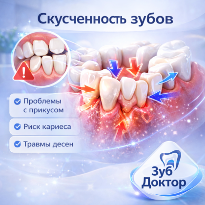 Лечение скученных зубов