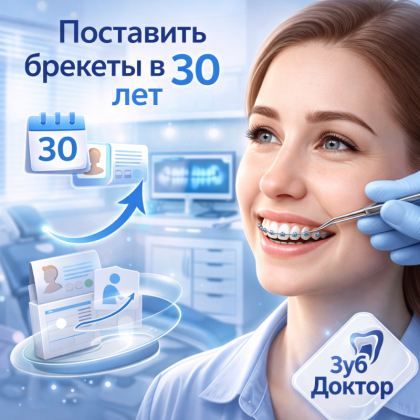 Поставить брекеты в 30 лет