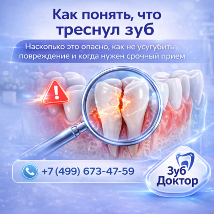 Треснул зуб