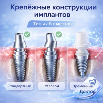 Крепежные конструкции для имплантов