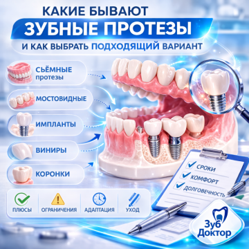 Какие бывают зубные протезы