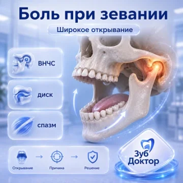 Боль в челюсти при зевании: почему тянет сустав