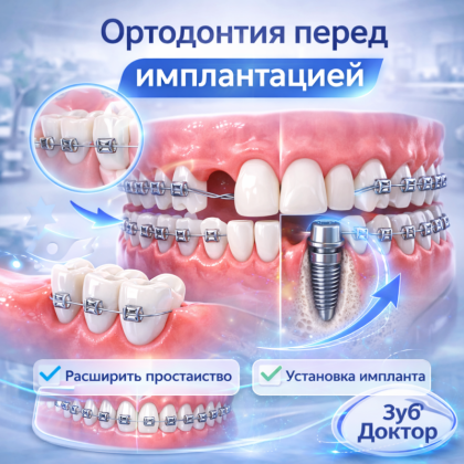 Ортодонтия перед имплантацией