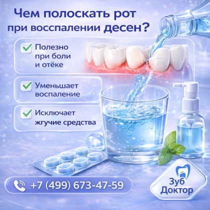 Чем полоскать десны до приема